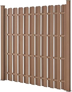 NEU.HOLZ Clôture de Jardin Brise Vent Brise Vue Bois Composite (WPC) Brun 185 x 193 cm