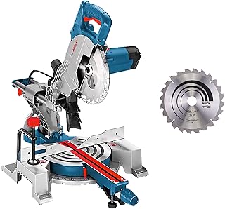Bosch Professional scie à onglets radiale GCM 80 SJ (1 400 W, Ø de lame : 216 mm, avec 2 lames de scie circulaire, clé six pans mâle)