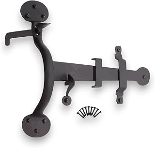 Infinity Decor Loquet de porte Suffolk en fer forgé de 20,3 cm en cire d