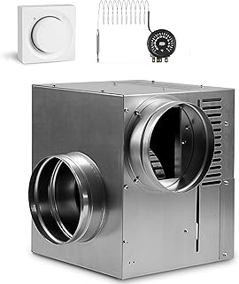 SYSTERM Ventilateur de cheminée AN1 gen II 125 mm 490 m3/h - Ventilateur à air chaud - Boost - Avec thermostat et régulateur de vitesse mural