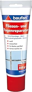 Baufan Réparation des Joints de Carrelage - Blanc I Coulis Étanche pour Carreaux Muraux Cuisine & Salle de Bain I Durcit Sans Fissure I Intérieur