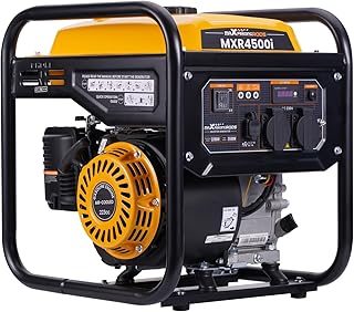maXpeedingrods 3500W Groupe électrogène à essence 4 temps avec 2 prises 230V et USB Générateur léger et silencieux alimentation de secours pour garage atelier camping maison,26kg léger