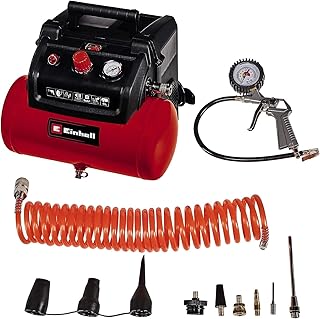Einhell Compresseur à air portatif TC-AC 190/6/8 OF Set (1100 W, Pression 8bar, Débit d