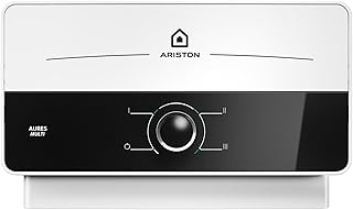 Ariston Aures Multi Chauffe-eau Instantané Électrique sans Réservoir 7kW - Température AutoModulante, Multipoints de tirage, 220V 40A pour Cuisine, Salle de Bain, WC, Buanderie