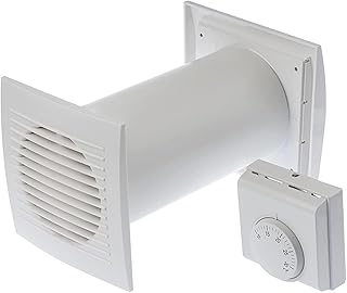 Awenta Cosy CM100 Récupérateur de Chaleur, Turbine de Distribution de Chaleur 4-en-1 pour Distribution d’Air Chaud, avec Thermostat et Accessoires