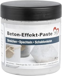 Ideen mit Herz Pâte à Effet Béton | Peinture pour Créer un Aspect Béton | 250 ml