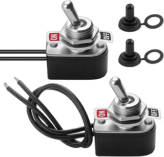 2 Pièces Interrupteur a Bascule 2 Positions, 6A 250V 15A 220V Plaque d