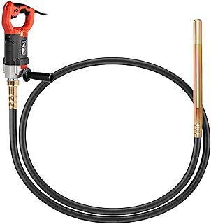 Anbull Vibreur Beton Electrique 4 m, 1800 W Aiguille Vibrante Pour Beton, 5500 tr/min, Fréquence 200 Hz, Amplitude 0,9 mm, Vibreuse Beton, Concrete Vibrator